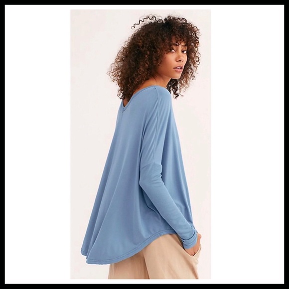 FREE PEOPLE BOHO FLOWY TUNIC TOP SLOUCHY TEE A3C - Picture 13 of 15